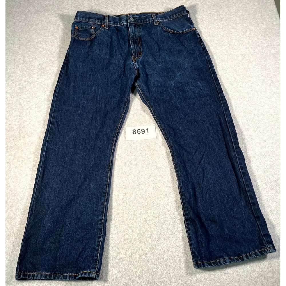 Levi's 517 Jeans Mens 40x30 Blue Denim Dark Wash Cotton Bootcut Leg Streetwear